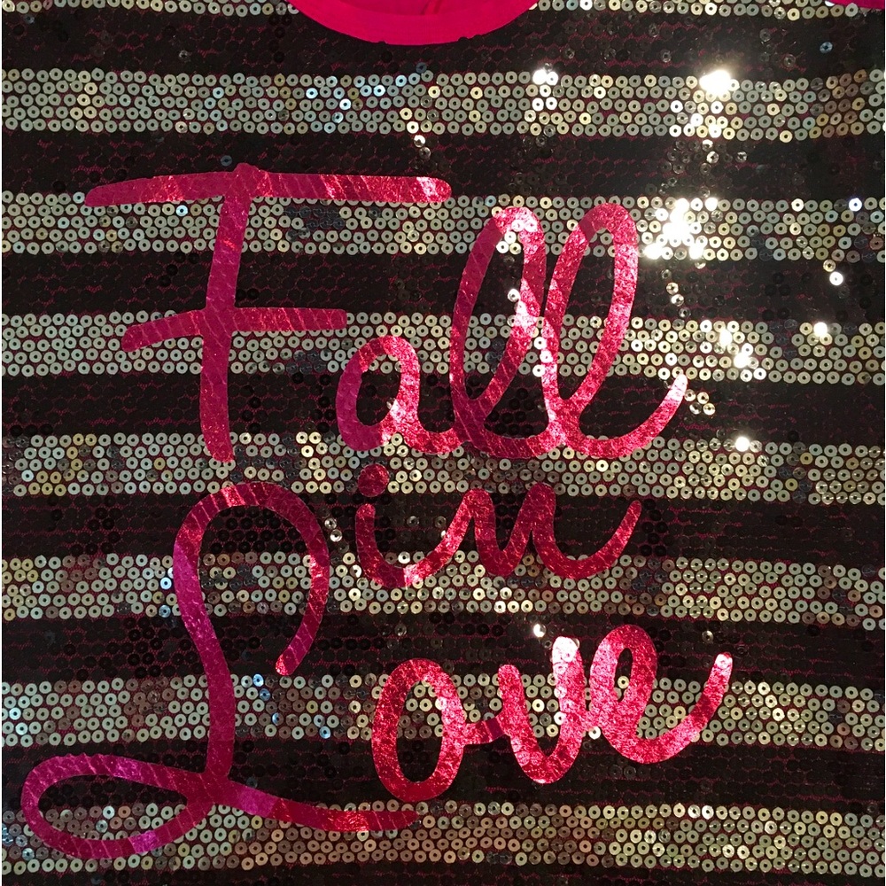 Bright pink and black tank top Large